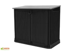 Coffre De Rangement Extérieur En Résine 880 L -Refuge Jardin coffre rangement exterieur noir