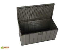 Coffre De Rangement En Lifetime En PEHD Imitation Bois 570 L -Refuge Jardin coffre rangement jardin lifetime pehd imitation bois 570l 3