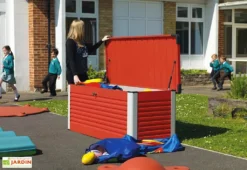 Coffre De Rangement Design En Métal PatioBox 187x78,5x72cm (4 Coloris) -Refuge Jardin coffre rangement jardin metal acier galvanise trimetals patiobox l 2