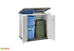 Coffre De Rangement Multifonction En PVC 1100L 122x82x130cm -Refuge Jardin coffre rangement jardin resine 1100l box evo 100 garofalo 1