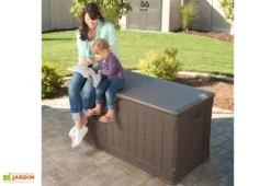 Lifetime Coffre De Rangement Polyéthylène 439L (128x64x67) -Refuge Jardin coffre rangement resine lifetime 2