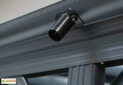 Carport Simple En Aluminium Et Polycarbonate Anthracite - 15,15 M² -Refuge Jardin detail gouttiere carport aluminium