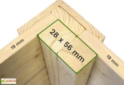 Abri De Jardin En Bois De Sapin Traité Skur 2 – 3,17 M² -Refuge Jardin details abri jardin bois skur