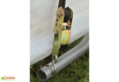 Abri De Jardin En Toile Polyéthylène Et Acier 9 M² -Refuge Jardin details abri jardin toile 9m2