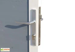 Abri De Jardin En Bois De Sapin Traité Skur 2 – 3,17 M² -Refuge Jardin details porte abri jardin bois skur gris