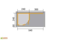Abri Design Fides 3 (Plusieurs Tailles) 28mm -Refuge Jardin dimensions abri fides 3 240 1