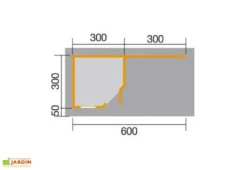 Abri Design Fides 3 (Plusieurs Tailles) 28mm -Refuge Jardin dimensions abri fides 3 300 1