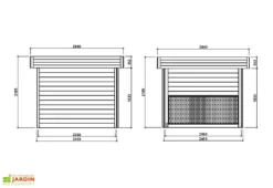 Solid Abri De Jardin Bois 28 Mm Avec Auvent 19,88 M² - Arhus 28 Mm -Refuge Jardin dimensions abri jardin arhus solid 1