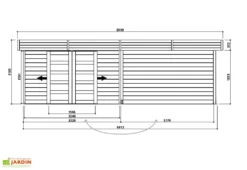 Solid Abri De Jardin Bois 28 Mm Avec Auvent 19,88 M² - Arhus 28 Mm -Refuge Jardin dimensions abri jardin arhus solid