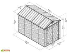 Abri De Jardin Skylight 5,6 M² Ambre | Palram - Canopia -Refuge Jardin dimensions abri jardin skylight 702921 palram