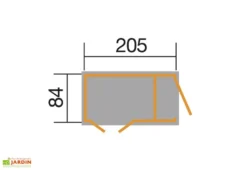 Abri Pour Vélos Ou Poubelles En Bois D’épicéa + Placard 95 X 215 Cm -Refuge Jardin dimensions abri poubelles bois placard weka