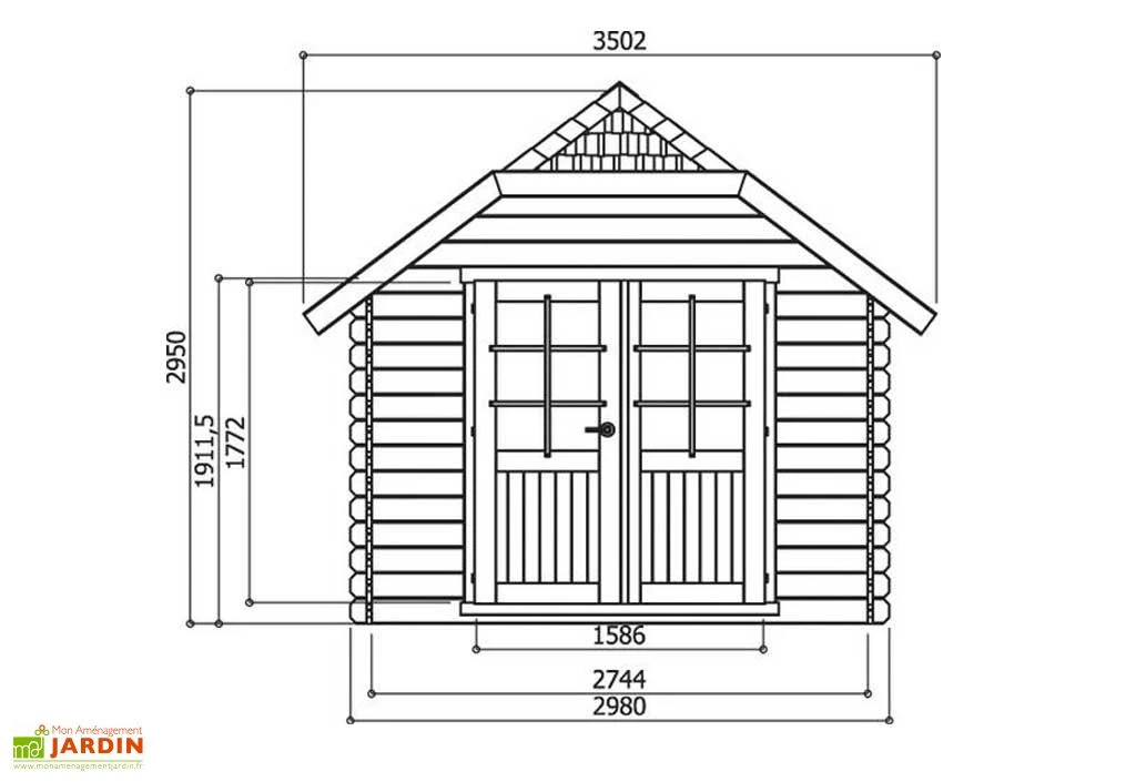 Solid Abri De Jardin Bois Limerick 28mm (298x388cm) Traité En Option 2 Solid Abri De Jardin Bois Limerick 28mm (298x388cm) Traité En Option – Image 2