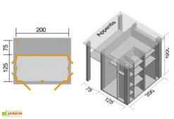 Abri De Jardin Bois Garten Q (200x200cm) -Refuge Jardin dimensions gartenq
