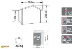 Garage En Métal 1 Voiture - Melton 17,9 M² -Refuge Jardin dimensions info garage metal mackay