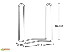 Porte-bûches En Acier Inoxydable – 122 Cm -Refuge Jardin dimensions porte buches