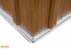 Abri De Jardin En Acier Galvanisé Imitation Bois 4 M² -Refuge Jardin embase abri jardin acier galvanise imitation bois 4m