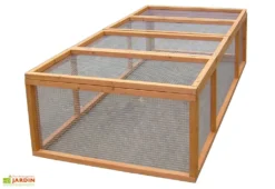 Enclos Pour Lapins Smokey (0,9x1,8x0,5) -Refuge Jardin enclos lapin clapier abri bois 90x180cm 1