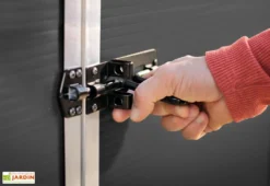 Abri De Jardin En Aluminium Et Polycarbonate 227 Cm – Rubicon Anthracite -Refuge Jardin fermeture porte abri jardin rubicon canopia palram