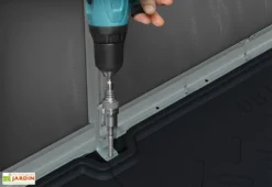 Abri De Jardin En Aluminium Et Polycarbonate 227 Cm – Rubicon Anthracite -Refuge Jardin fixation plancher abri jardin rubicon canopia palram