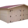 Garage Double En Sapin Massif 42 Mm 620x620x308cm