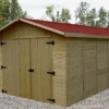 Garage En Bois D’Épicéa Brut 15 M²