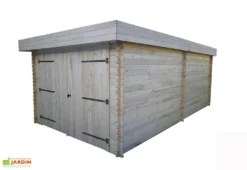 Garage En Bois D’Épicéa Brut 21 M²