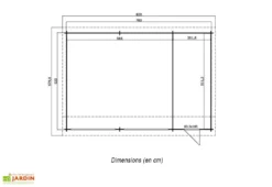 Garage En Bois D’Épicéa Brut Avec Portes Basculantes Hawaii 39 M² -Refuge Jardin garage bois epicea brut avec portes basculantes hawaii 39 m