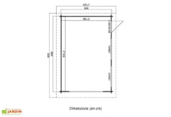 Garage En Bois D’Épicéa Brut Porte Basculante Canberra 18 M² -Refuge Jardin garage bois epicea brut porte double basculante canberra 18 m 4