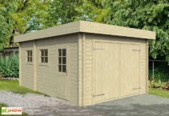 Garage De Jardin En Bois D’épicéa Brut Keith Flat – 25,5 M²