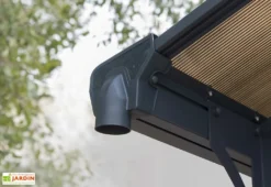 Carport En Aluminium Arcadia 5,07 X 3,59 M - Gris -Refuge Jardin gouttie re carport aluminium almicar palram gris fonce