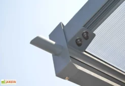 Carport Double En Aluminium Et Polycarbonate Mistral 30 M² -Refuge Jardin gouttiere carport aluminium polycarbonate mistral 30m