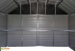 Abri De Jardin En Acier Galvanisé Gris Anthracite 8 M² -Refuge Jardin interieur abri jardin acier galvanise gris anthracite
