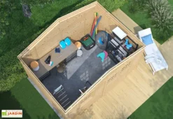 Abri De Jardin En Bois D’Épicéa Brut Shelty+ 11 M² -Refuge Jardin interieur abri jardin bois chalet
