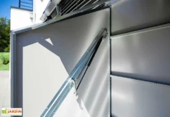 Abri à Vélos En Acier Galvanisé Anthracite 1,74 M² -Refuge Jardin interieur abri velos metal trimetals