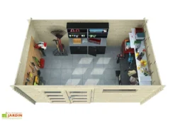 Abri De Jardin En Bois D’épicéa Brut Capucine – 9,87 M² -Refuge Jardin interieur remise jardin bois brut capucine