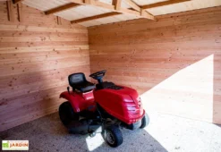 Abri De Jardin En Bois Douglas 28 Mm – 15,28 M² : 4,01 X 3,81 M -Refuge Jardin interieure cabane jardin bois douglas 28mm 15m2 dommar habrita