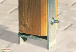 Kit Ancrage En H Pour Carport Attenant Taille 1 Et 2 (3 Ancrages 9x9)