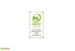 Tonnelle Autoportée Carport En Bois Autoclave Toit Plat 200x200cm -Refuge Jardin logo pefc habrita 2