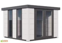 Abri De Jardin En Acier Galvanisé Double Porte Luminato - 8,8 M² -Refuge Jardin luminato 3030 blanc blanc