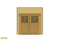 Paroi Avant/Arrière Double Porte Pour Carport Modulable Solid 4x5m