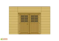 Paroi Avant/Arrière Double Porte Pour Carport Modulable Solid 5x5m