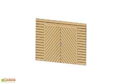 Paroi Avant/Arrière Double Porte Garage Pour Carport Solid 5x5m