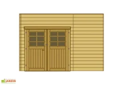 Paroi Avant/Arrière Double Porte Gauche Pour Carport Modulable Solid 5x5m