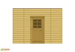 Paroi Avant/Arrière Simple Porte Pour Carport Modulable Solid 5x5m