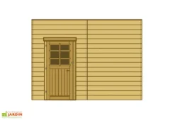 Paroi Avant/Arrière Simple Porte Gauche Pour Carport Modulable Solid 5x5m