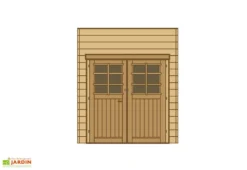 Paroi Avant/Arrière Double Porte Pour Carport Modulable Solid 3x5m