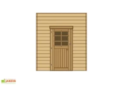 Paroi Avant/Arrière Porte Simple Pour Carport Modulable Solid 3x5m