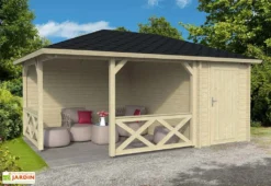 Pavillon De Jardin En Bois D’épicéa Brut Alfred – 14,39 M²