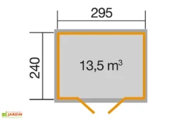 Abri De Jardin En Bois D’épicéa 219 Weka-Line T2 – 7,08 M² -Refuge Jardin plan abri jardin bois 219 weka line t2