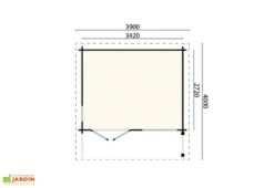 Abri De Jardin Moderne En Bois D’épicéa Brut Aston – 15,6 M² -Refuge Jardin plan dimensions abri jardin aston